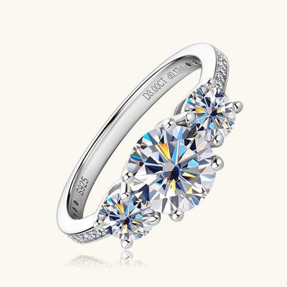 3 Carat Moissanite 925 Sterling Silver Ring - Jaazi Intl