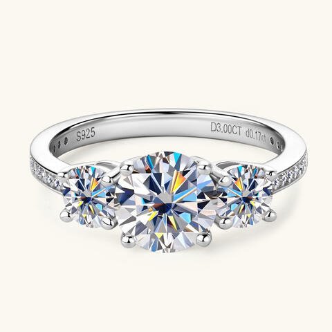 3 Carat Moissanite 925 Sterling Silver Ring - Jaazi Intl