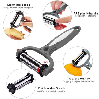 3 in 1 Multifunctional Kitchen Peeler - Jaazi Intl