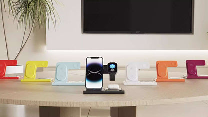 3 in 1 wireless charger supports fast charging and multifunctional wireless charging - Jaazi Intl