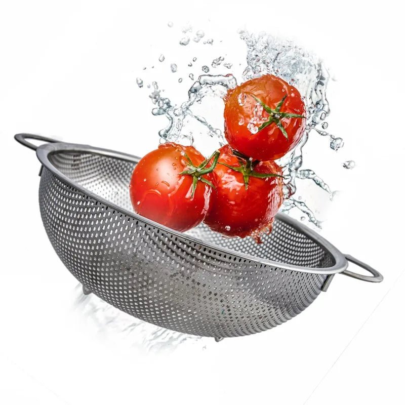 3 Pieces Stainless Steel Colander Kitchen Strainer Set - Jaazi Intl