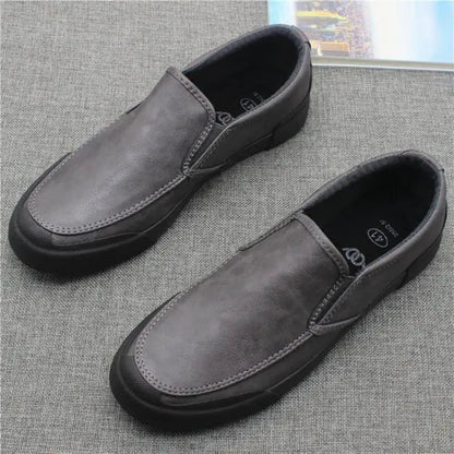 36-46 Mens Microfiber Leather Shoes Autumn Winter Flat-soled Couple Slip-on Loafers Party Add Fluff Warm Male Footwear Hy53 - Jaazi Intl