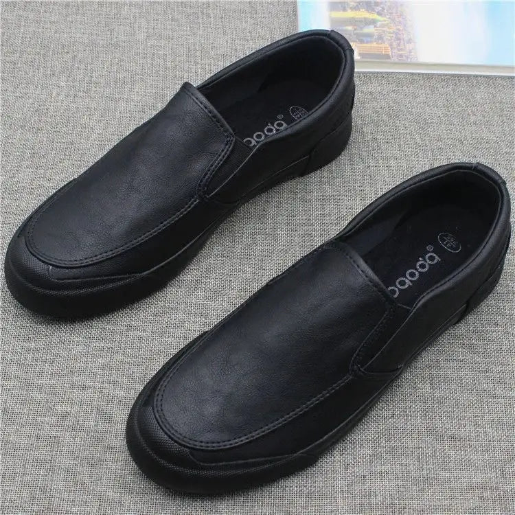 36-46 Mens Microfiber Leather Shoes Autumn Winter Flat-soled Couple Slip-on Loafers Party Add Fluff Warm Male Footwear Hy53 - Jaazi Intl