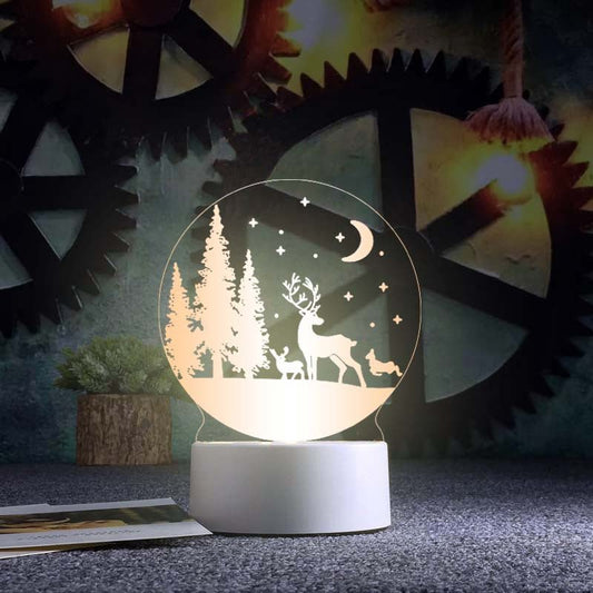 3d Night Light Acrylic Usb Table Lamp - Jaazi Intl