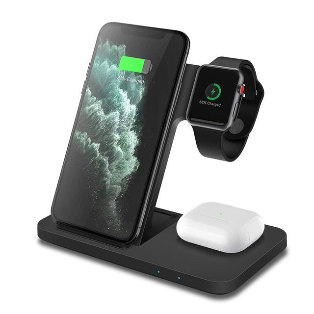 3in1 Wireless Fast Charger Dock Station - Jaazi Intl