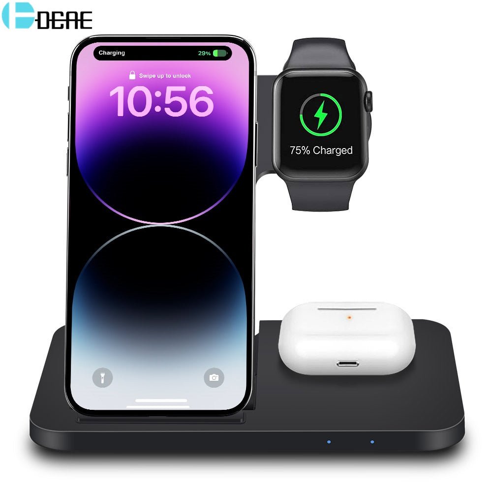 3in1 Wireless Fast Charger Dock Station - Jaazi Intl