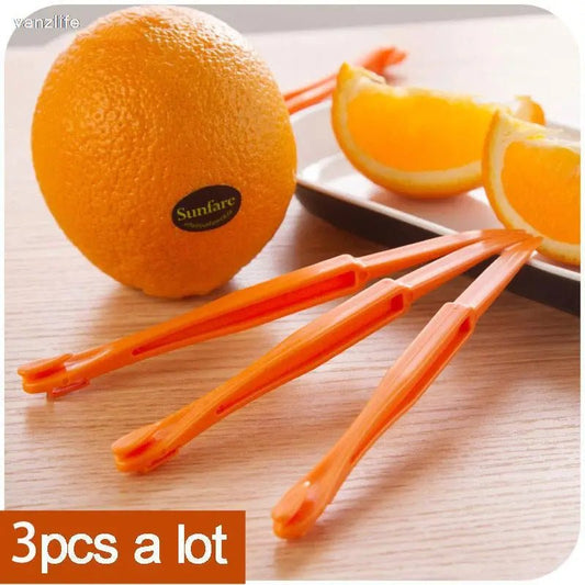 3pcs/vanzlife Kitchen gadgets creative long section Manual orange peeler orange juice compact and practical helper - Jaazi Intl