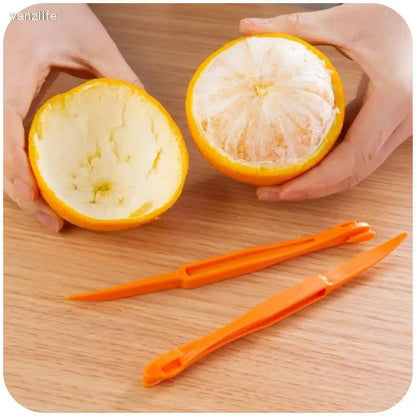 3pcs/vanzlife Kitchen gadgets creative long section Manual orange peeler orange juice compact and practical helper - Jaazi Intl