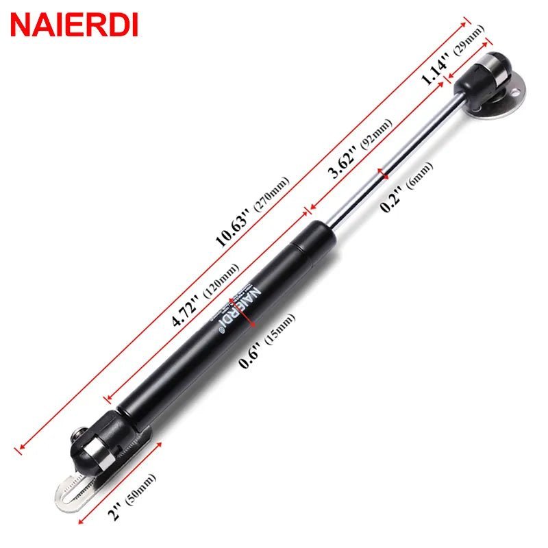 4PCS NAIERDI Cabinet Door Gas Spring Hinges 6-15KG Kitchen Cupboard Hydraulic Hinge Strut Lid Support Box Furniture Hardware - Jaazi Intl