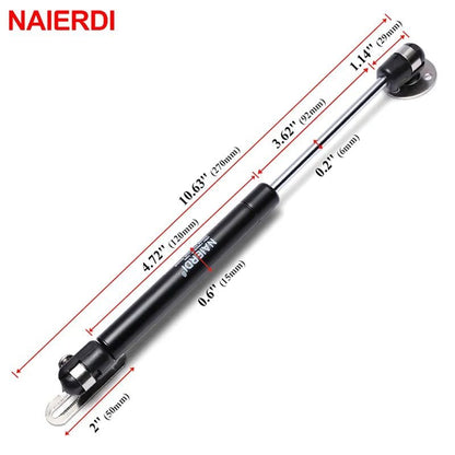 4PCS NAIERDI Cabinet Door Gas Spring Hinges 6-15KG Kitchen Cupboard Hydraulic Hinge Strut Lid Support Box Furniture Hardware - Jaazi Intl