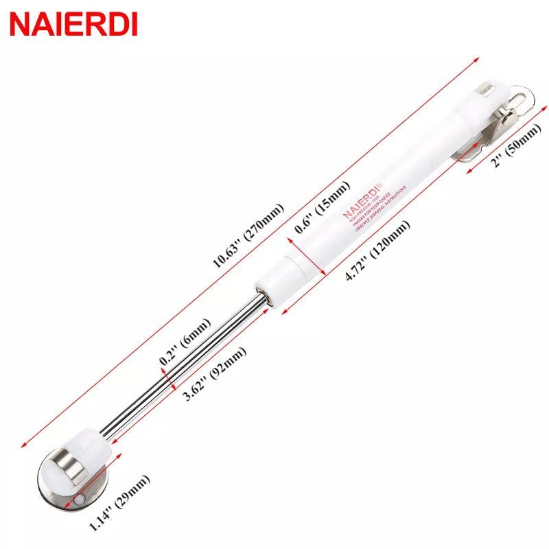 4PCS NAIERDI Cabinet Door Gas Spring Hinges 6-15KG Kitchen Cupboard Hydraulic Hinge Strut Lid Support Box Furniture Hardware - Jaazi Intl