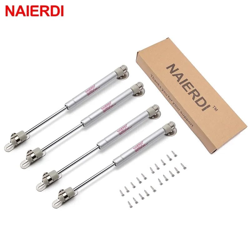 4PCS NAIERDI Cabinet Door Gas Spring Hinges 6-15KG Kitchen Cupboard Hydraulic Hinge Strut Lid Support Box Furniture Hardware - Jaazi Intl