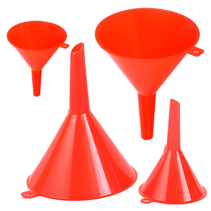 4pcs/set Practical For Filling Bottles Wide Mouth Powder Essentail Oil Home PP Dishwasher Safe Liquid Transfer Kitchen Funnel - Jaazi Intl