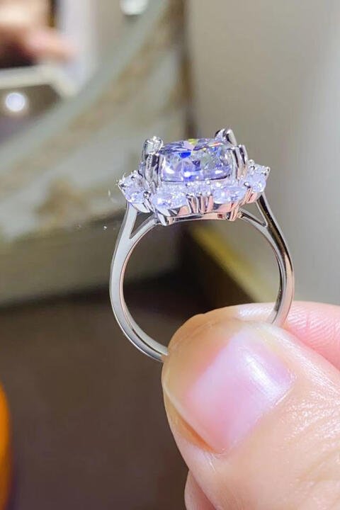 5 Carat Moissanite 925 Sterling Silver Ring - Jaazi Intl