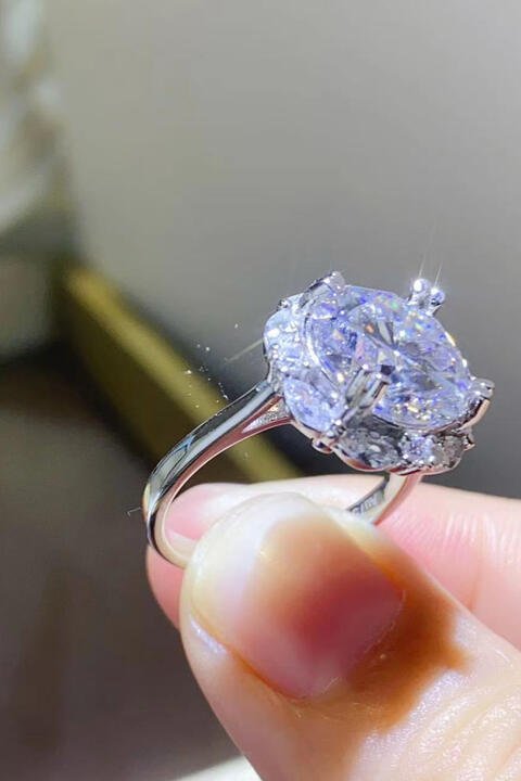 5 Carat Moissanite 925 Sterling Silver Ring - Jaazi Intl