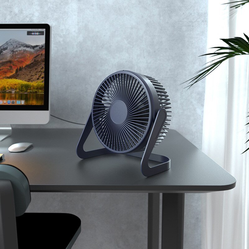 5 Inch USB Desktop Fan 360° Rotating Mini Adjustable Portable Electric Fan Summer Mute Air Cooler For Home Office - Jaazi Intl