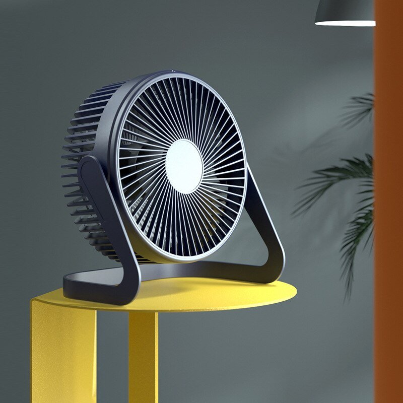 5 Inch USB Desktop Fan 360° Rotating Mini Adjustable Portable Electric Fan Summer Mute Air Cooler For Home Office - Jaazi Intl