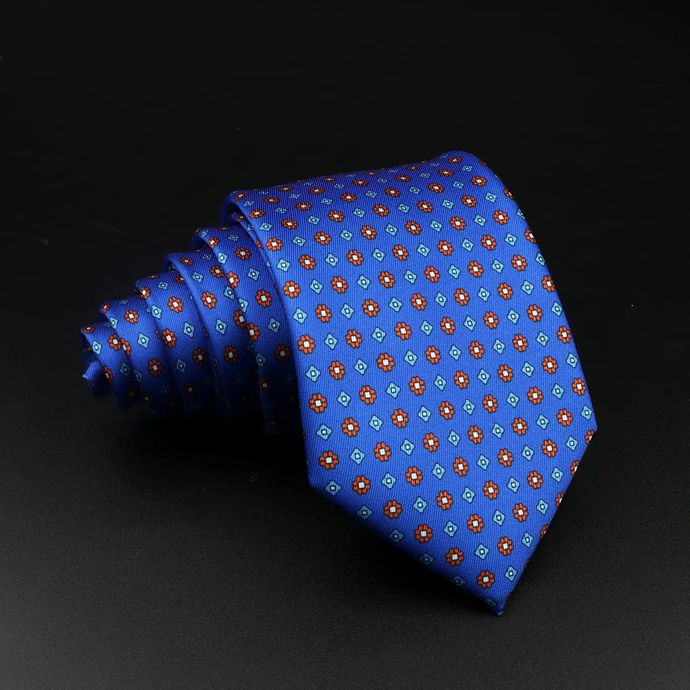 51 Styles Men's Silk Ties Jacquard Striped Plaid Floral 8cm Necktie Accessories Daily Wear Shirt Suit Cravat Wedding Party Gift - Jaazi Intl