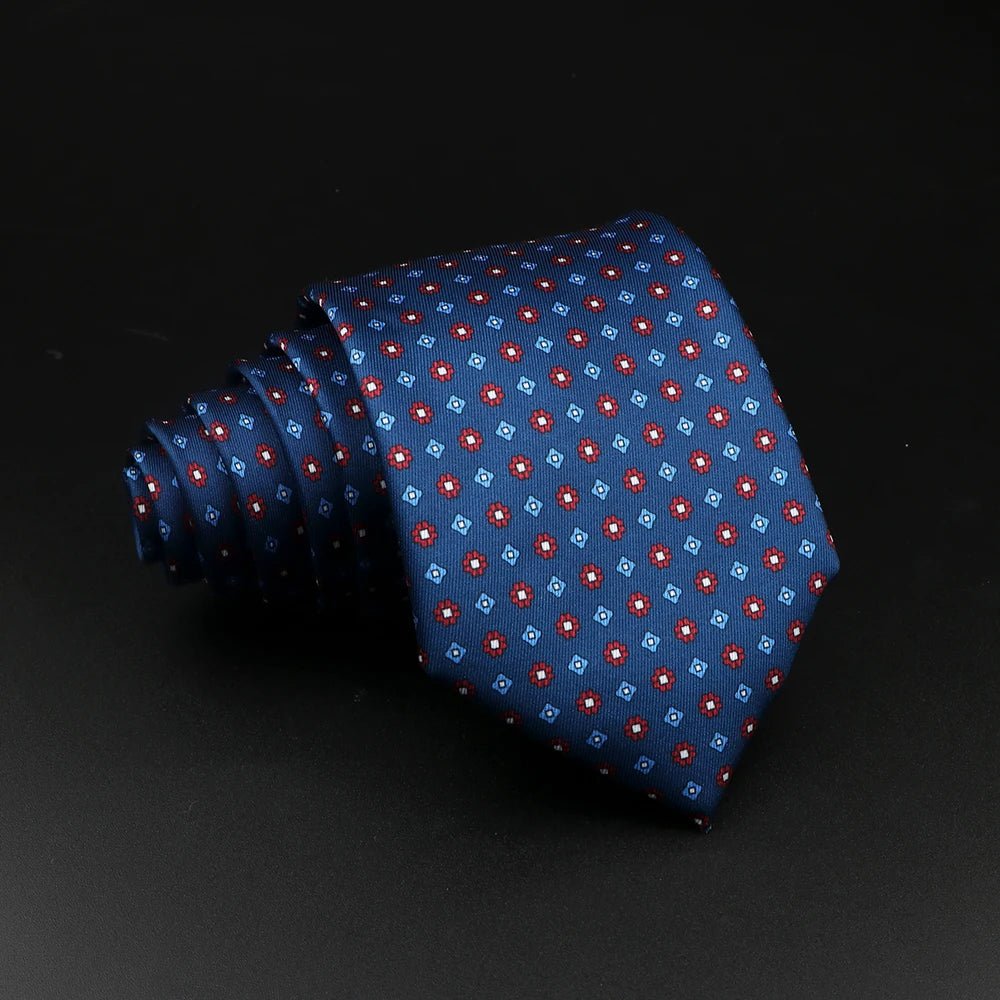 51 Styles Men's Silk Ties Jacquard Striped Plaid Floral 8cm Necktie Accessories Daily Wear Shirt Suit Cravat Wedding Party Gift - Jaazi Intl