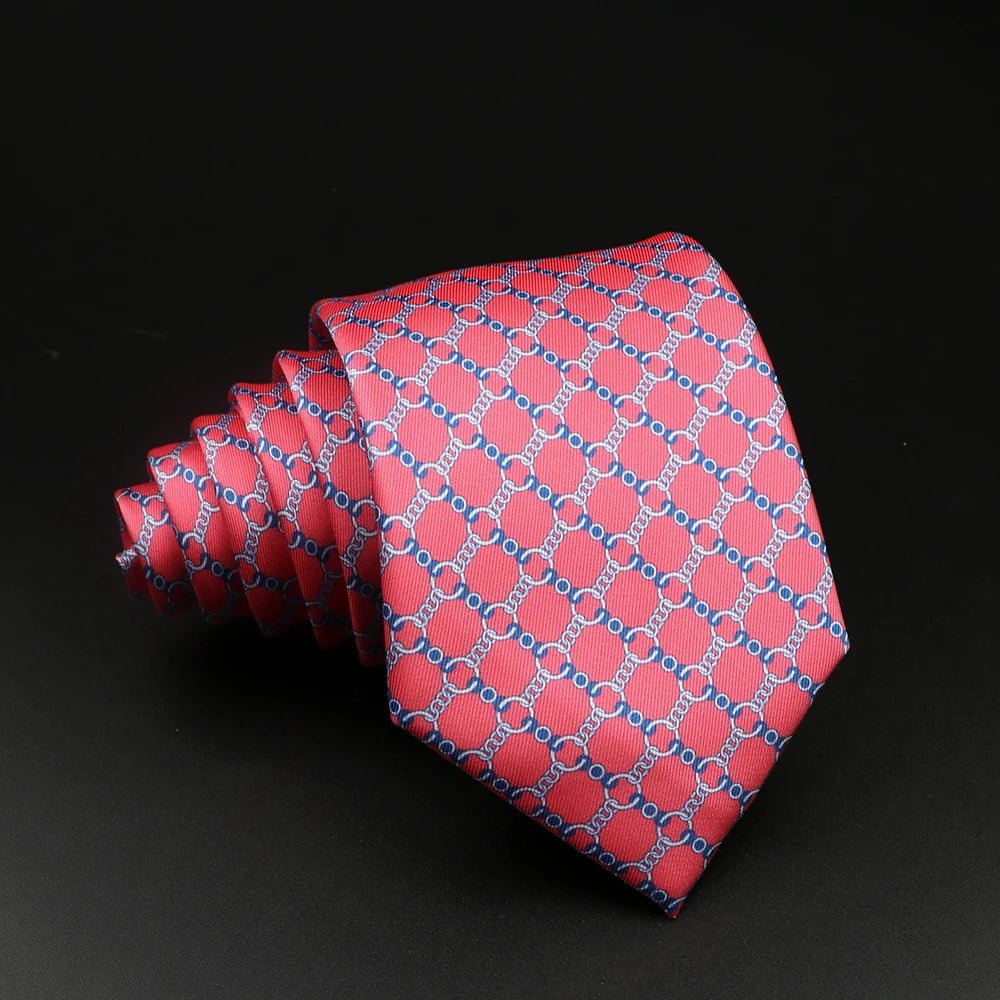 51 Styles Men's Silk Ties Jacquard Striped Plaid Floral 8cm Necktie Accessories Daily Wear Shirt Suit Cravat Wedding Party Gift - Jaazi Intl