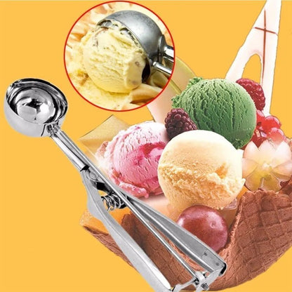 5cm Stainless Steel IceCream Mash Potato Scoop Ice Cream Stacks Spoon Kitchen Tool Middle Accessories - Jaazi Intl