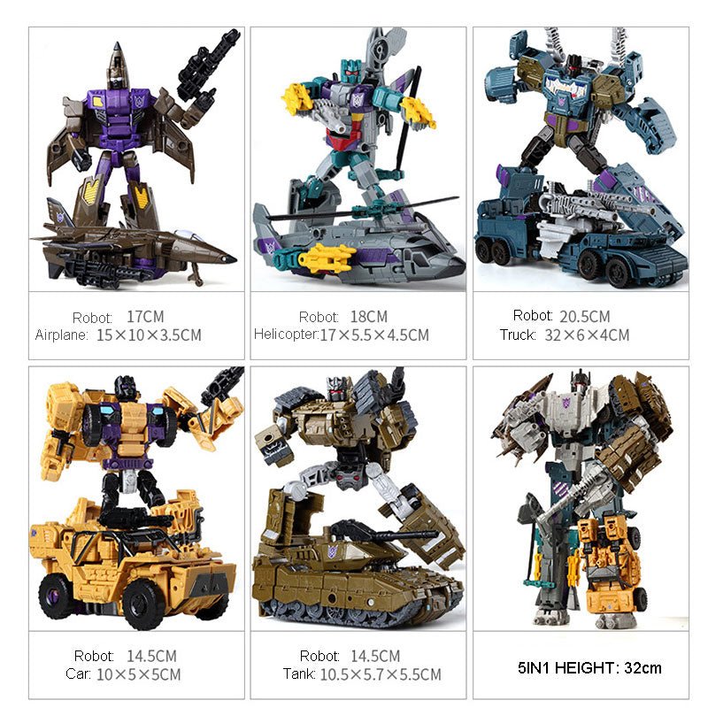 5in1 Combiners Transformation Action Figure - Jaazi Intl