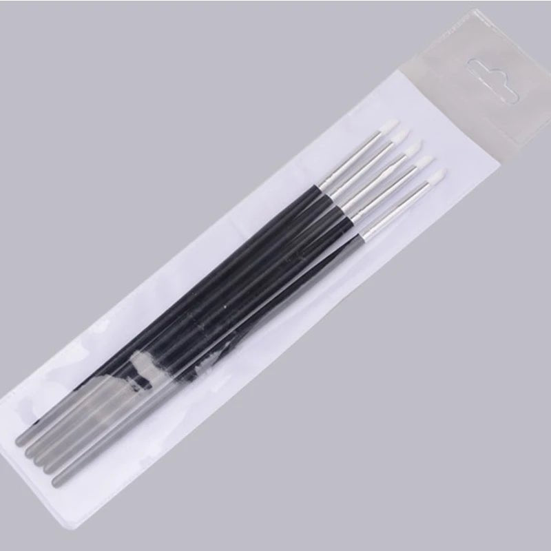 5Pcs/Set Dental Resin Brush Pens Dental Shaping Silicone Tooth Tool for Adhesive Composite Cement Porcelain Teeth Tools - Jaazi Intl