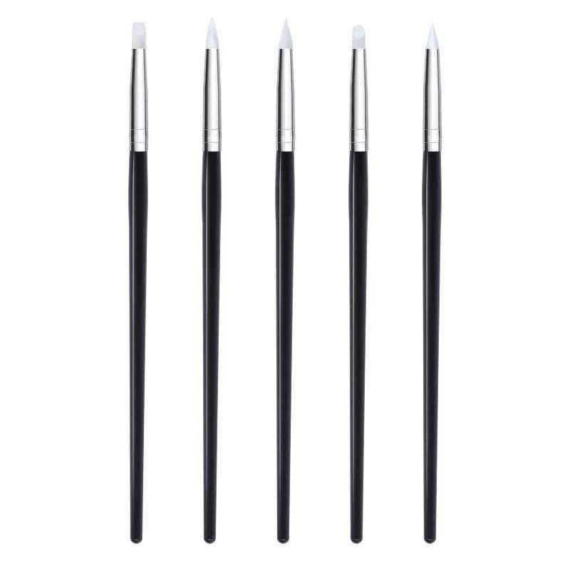 5Pcs/Set Dental Resin Brush Pens Dental Shaping Silicone Tooth Tool for Adhesive Composite Cement Porcelain Teeth Tools - Jaazi Intl