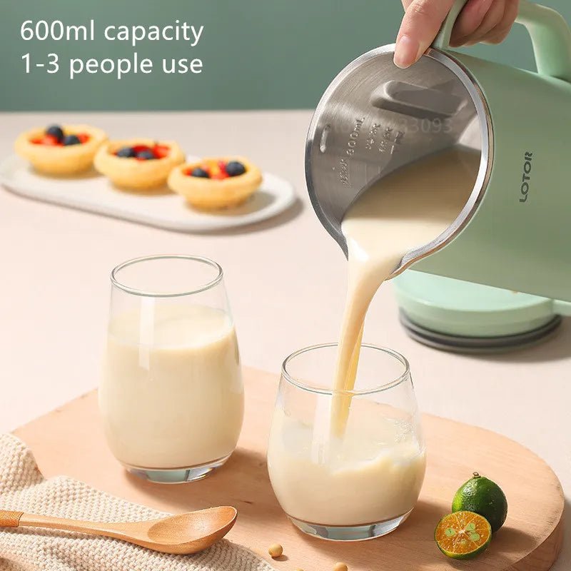 600ml Soybean Milk Machine Electric Juicer Soy Milk Maker Portable Blender Mixer Rice Paste Maker Wall Breaking Machine 220V - Jaazi Intl