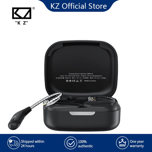 KZ AZ09 Drahtlose Upgrade Kabel Bluetooth 5,2 HIFI Drahtlose Ohr Haken C PIN Stecker Mit Lade Fall 