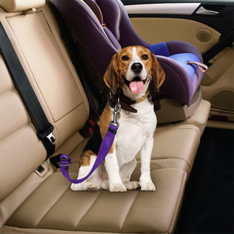 Pet Dog Safety Rope Car Pet Traction Rope Car Seat Belt Adjustable Car Traction Belt