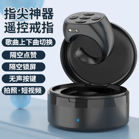 Mobile Phone Bluetooth Remote Control With Charging Compartment Mobile Phone Camera Controller Selfie Artifact Vibrato Ring Remote Control Ring