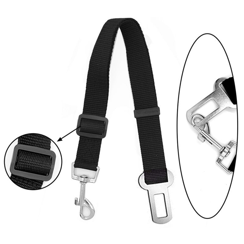 Pet Dog Safety Rope Car Pet Traction Rope Car Seat Belt Adjustable Car Traction Belt