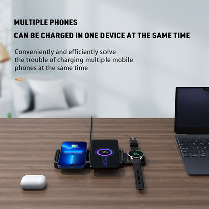 JLM 3 In 1  Wireless Charger  15W Portable Fast Charging