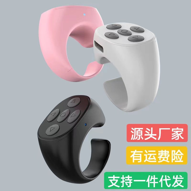 Mobile Phone Bluetooth Remote Control With Charging Compartment Mobile Phone Camera Controller Selfie Artifact Vibrato Ring Remote Control Ring