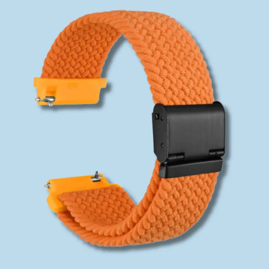 Orange  Braided Nylon Watch Band