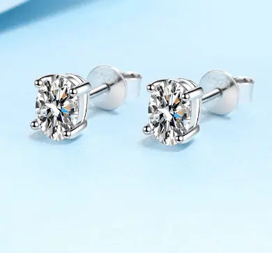 Boucles d'oreilles moissanite