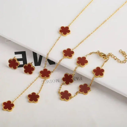 Adjustable Flower Bracelet and Necklace - Jaazi Intl