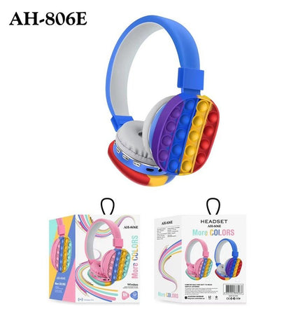 AH-806E New Net Red Head-Mounted Private Model Simple Cute Rainbow Bluetooth Stereo Headset - Jaazi Intl