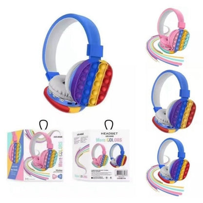 AH-806E New Net Red Head-Mounted Private Model Simple Cute Rainbow Bluetooth Stereo Headset - Jaazi Intl