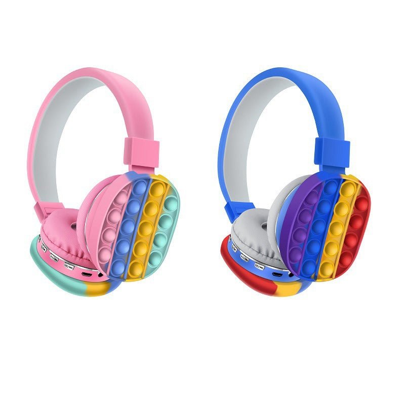 AH-806E New Net Red Head-Mounted Private Model Simple Cute Rainbow Bluetooth Stereo Headset - Jaazi Intl