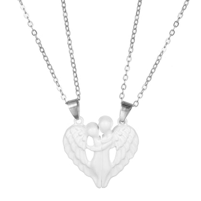 Angel Wings Hug Necklace Magnet Love Necklace Gift For Valentine's Day - Jaazi Intl