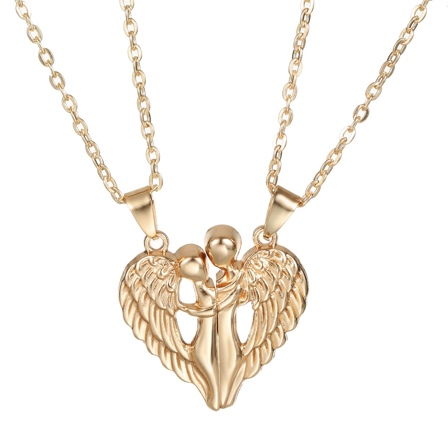 Angel Wings Hug Necklace Magnet Love Necklace Gift For Valentine's Day - Jaazi Intl