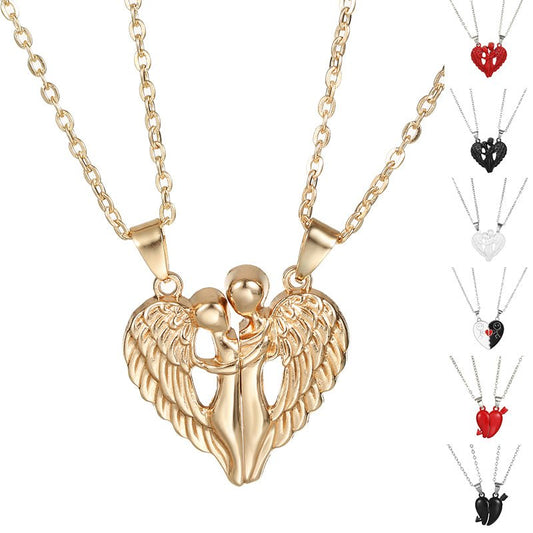 Angel Wings Hug Necklace Magnet Love Necklace Gift For Valentine's Day - Jaazi Intl