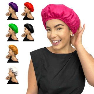 Anti-frizz Satin Cap with Elastic - Jaazi Intl