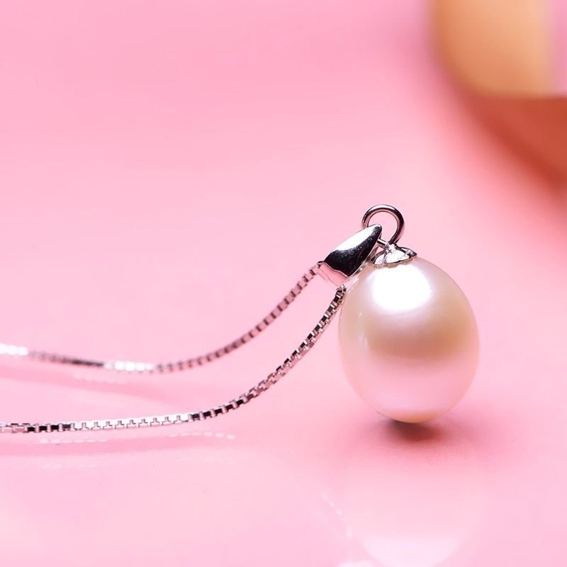 ASHIQI Natural Freshwater Pearl Necklaces & Pendants Real 925 Sterling Silver Jewelry for Women - Jaazi Intl