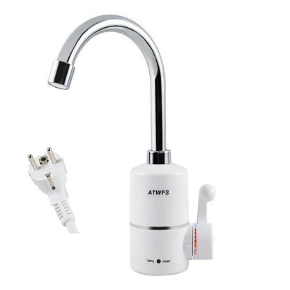 ATWFS Electric Heater Water Heater Instant Hot Water Kitchen Faucet Instant Electric Water Faucet Heating 3000W EU Plug - Jaazi Intl