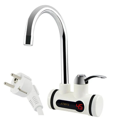 ATWFS Electric Kitchen Water Heater Tap Instant Hot Water Faucet Heater Cold Heating Faucet Tankless Instantaneous Water Heater - Jaazi Intl