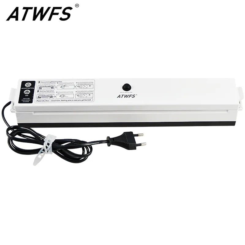 ATWFS Vacuum Food Sealer 220V/110V Packaging Sealing Machine Kitchen Vaccum Sealer Packer with 15pcs Vacuum Bags for Food Saver - Jaazi Intl