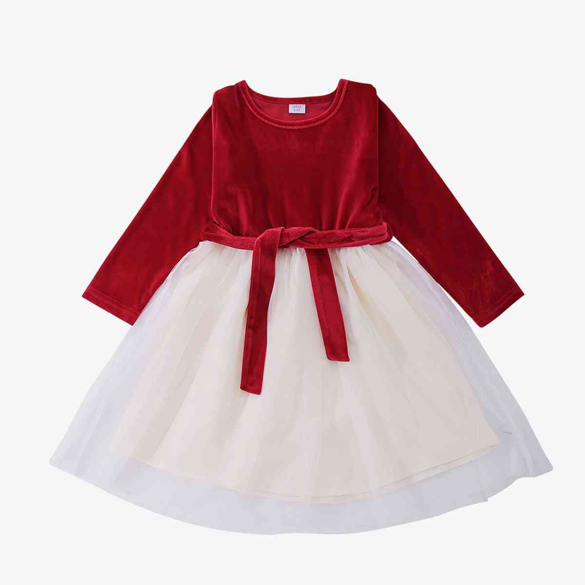 Baby Contrast Bow Detail Dress - Jaazi Intl